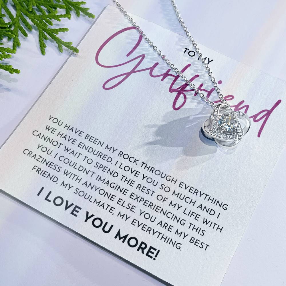 To My Girlfriend Love Knot Necklace | Anniversary, Birthday, Just Because Gift