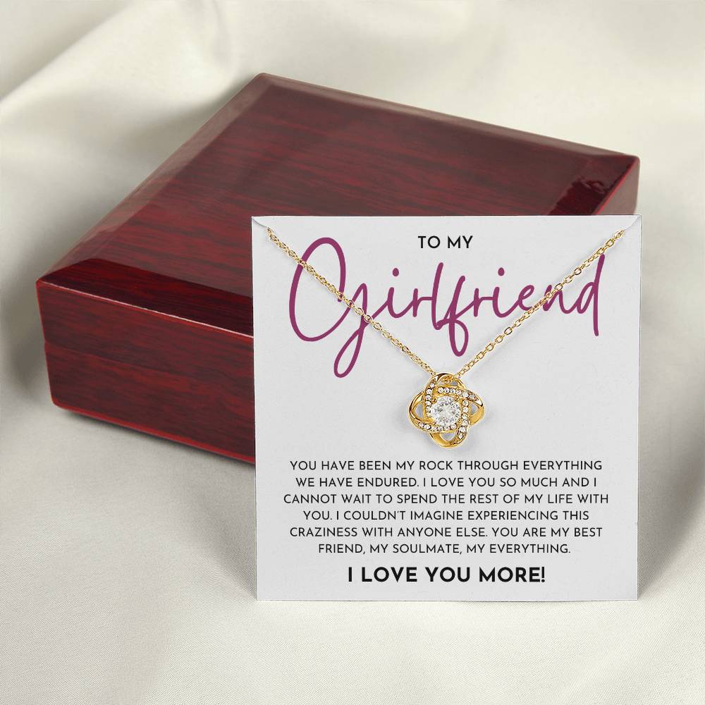 To My Girlfriend Love Knot Necklace | Anniversary, Birthday, Just Because Gift