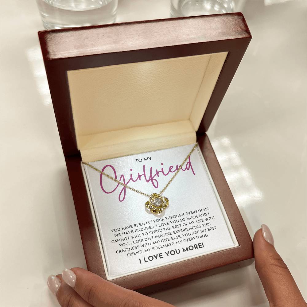 To My Girlfriend Love Knot Necklace | Anniversary, Birthday, Just Because Gift