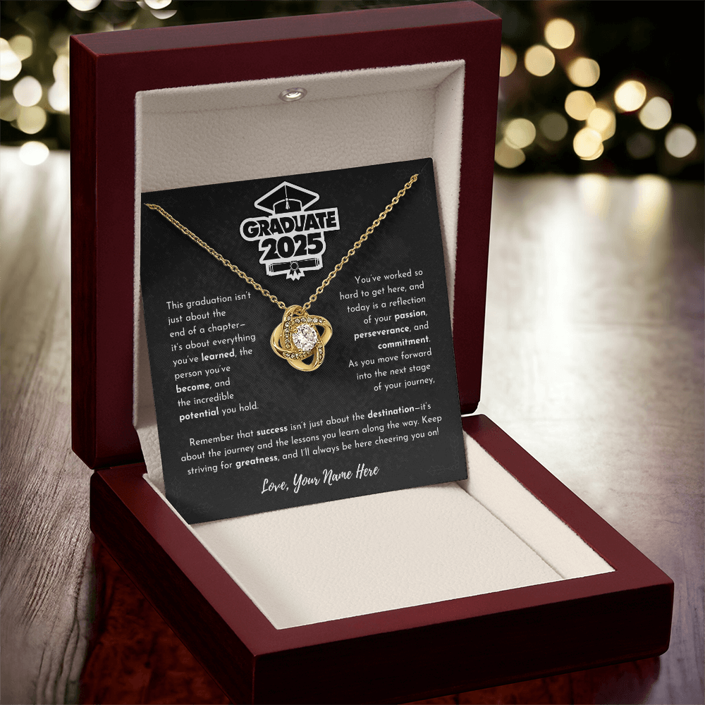 Personalized Graduation Gift 2025 - Love Knot Necklace