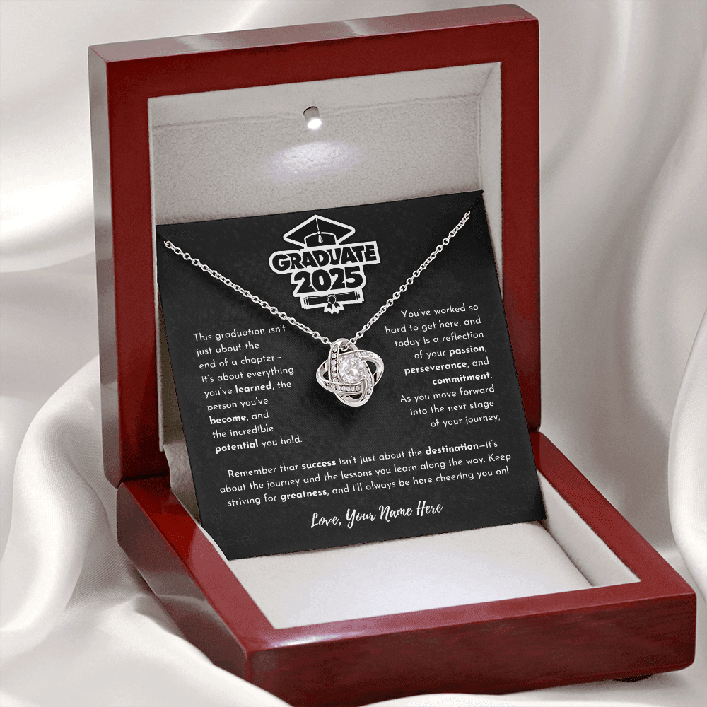 Personalized Graduation Gift 2025 - Love Knot Necklace