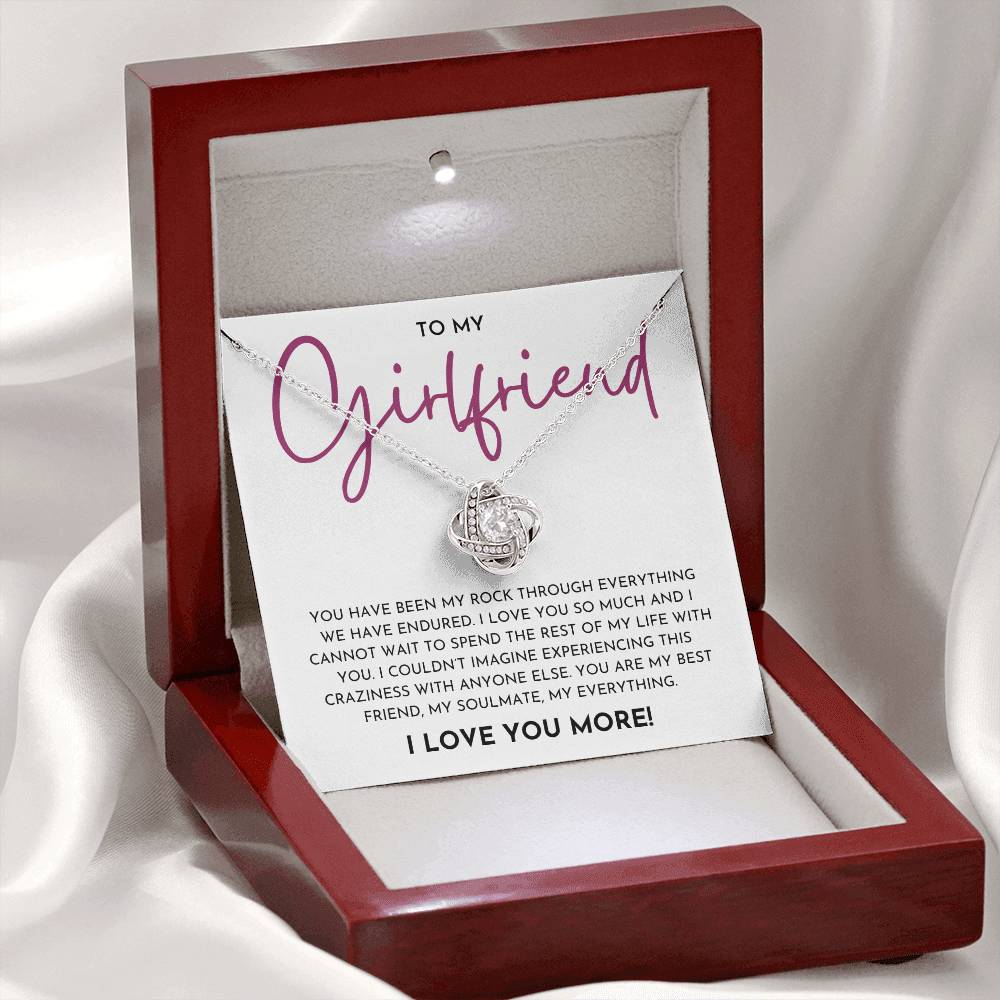 To My Girlfriend Love Knot Necklace | Anniversary, Birthday, Just Because Gift