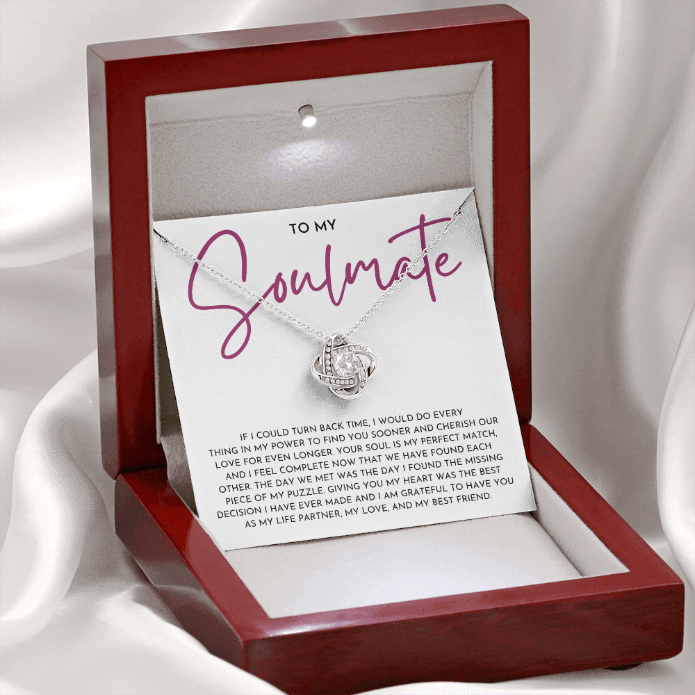 To My Soulmate Love Knot Necklace | Anniversary, Birthday, Just Because Gift