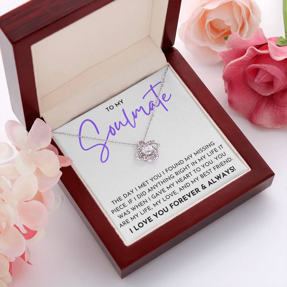 To My Soulmate- Love Knot Necklace