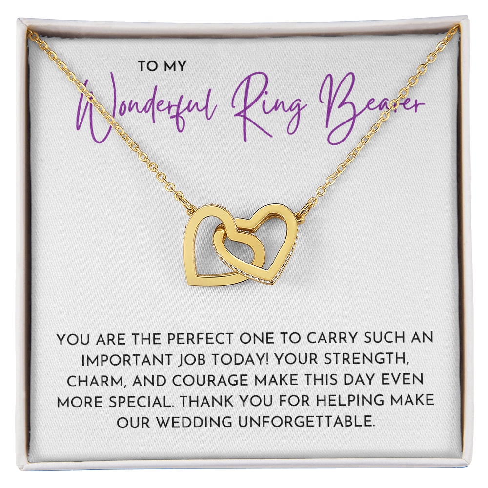Ring Bearer - Interlocking Heart Necklace
