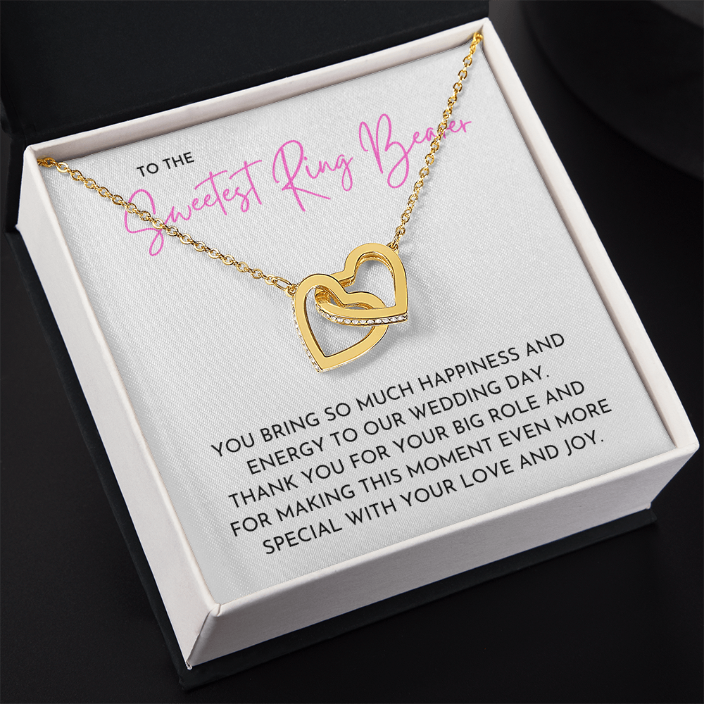 Ring Bearer - Interlocking Hearts Necklace