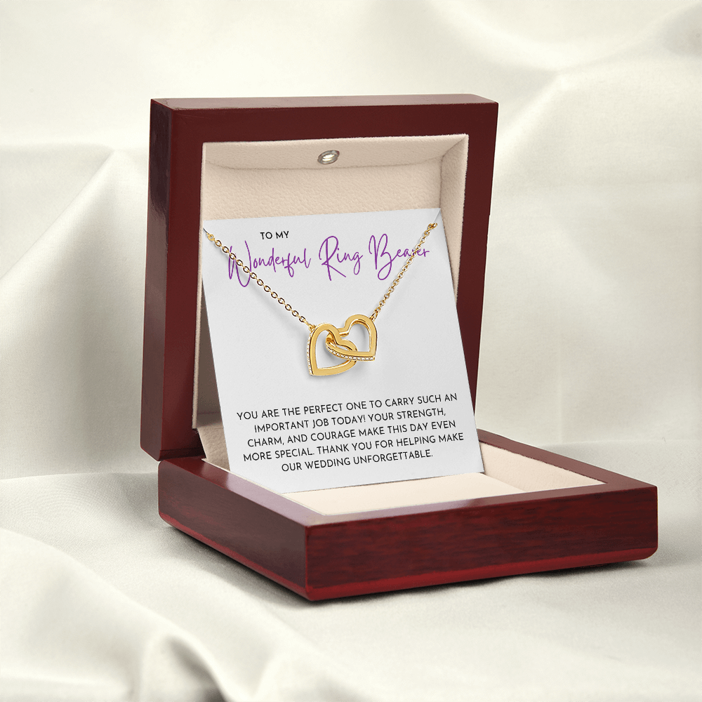 Ring Bearer - Interlocking Heart Necklace