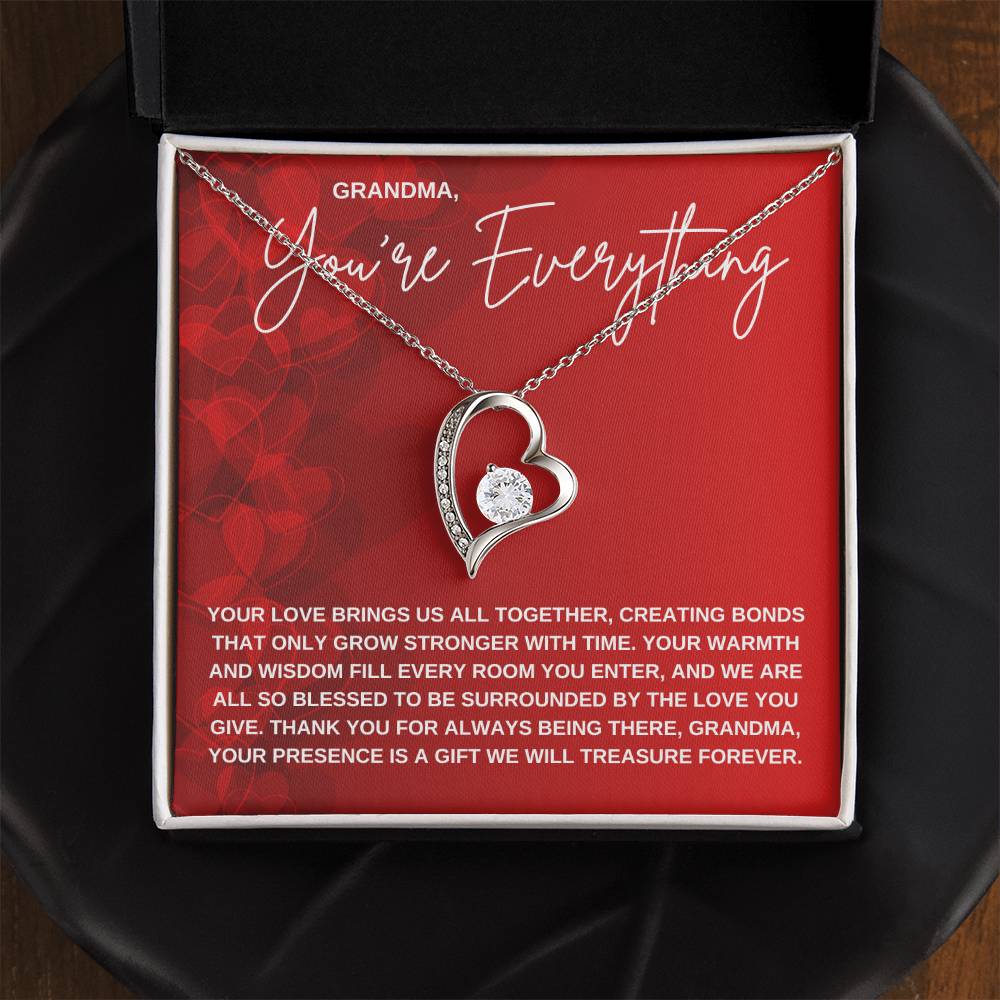 Grandma Heart Necklace Gift from Grandchildren | Birthday, Mother’s Day, Christmas Gift for Nana or Mimi