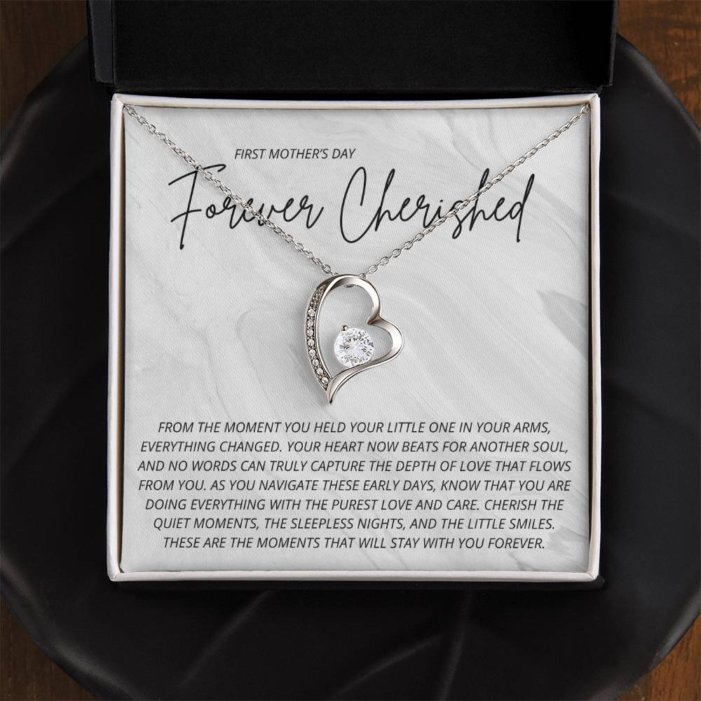 First Mothers Day, Forever Cherished - Forever Love Necklace