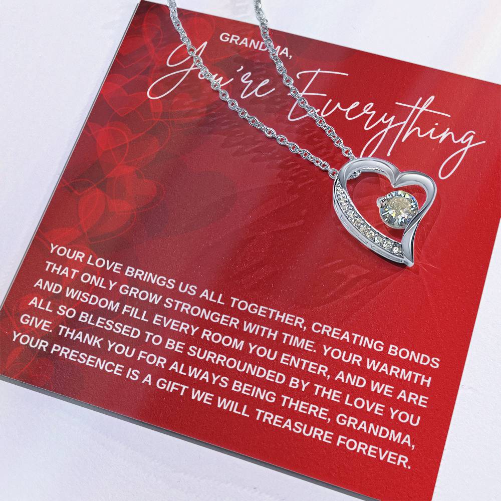 Grandma Heart Necklace Gift from Grandchildren | Birthday, Mother’s Day, Christmas Gift for Nana or Mimi