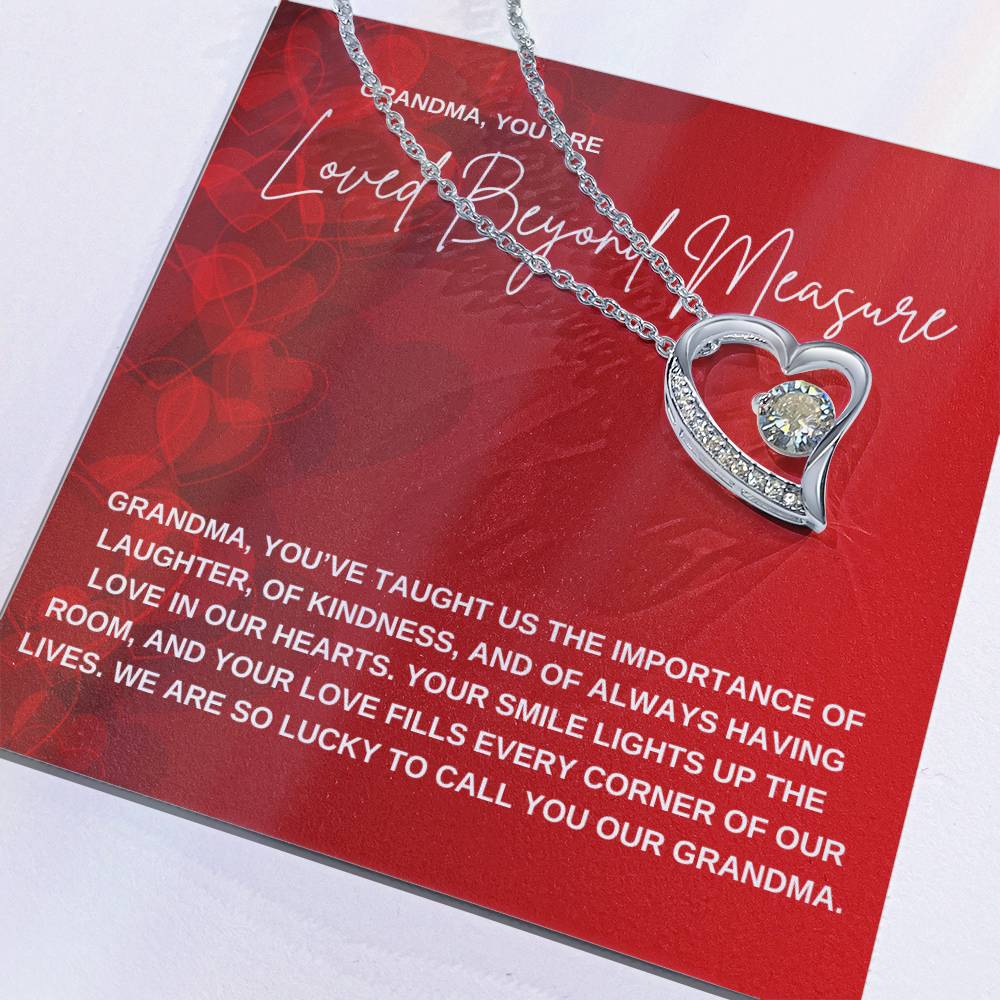 Grandma Heart Necklace Gift from Grandchildren | Birthday, Mother’s Day, Christmas Gift for Nana or Mimi