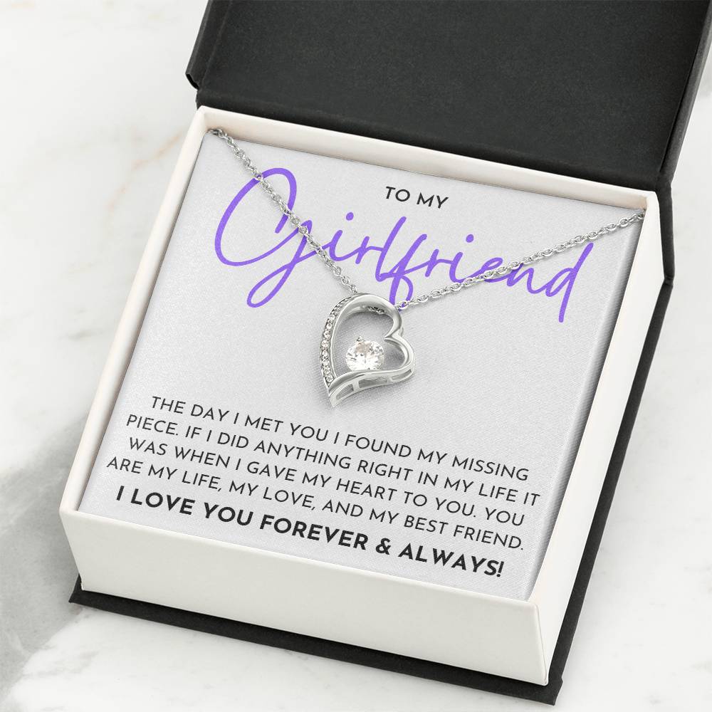 To My Girlfriend Forever Love Necklace | Perfect for Birthday, Anniversary or Just Because