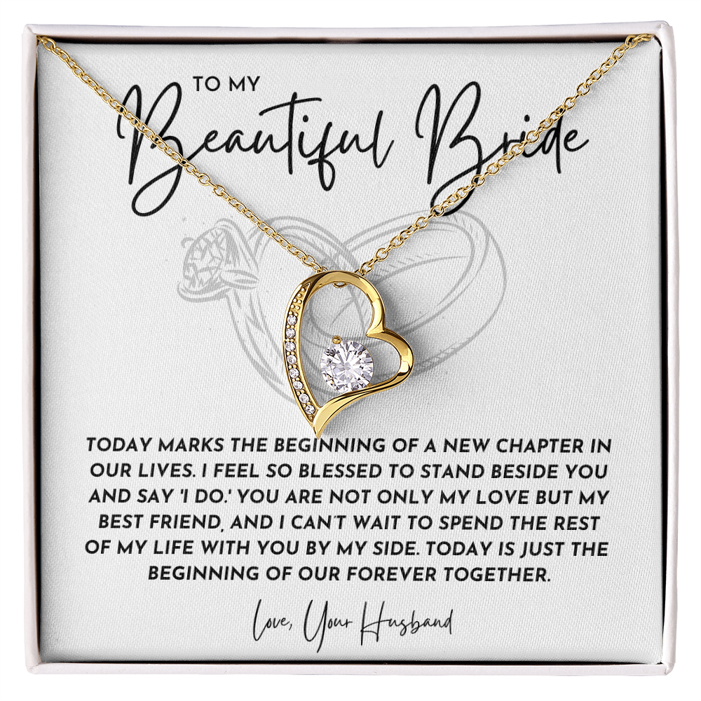 To My Beautiful Bride - Forever Love Necklace