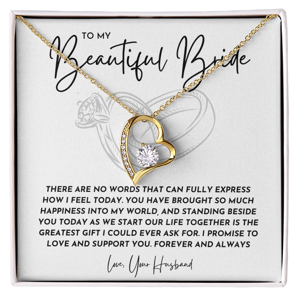 To My Beautiful Bride - Forever Love Necklace