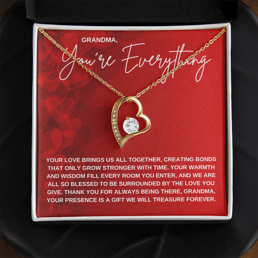 Grandma Heart Necklace Gift from Grandchildren | Birthday, Mother’s Day, Christmas Gift for Nana or Mimi
