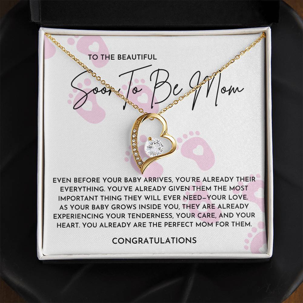 Soon To Be Mom Necklace Gift | Pregnancy Congratulations Jewelry