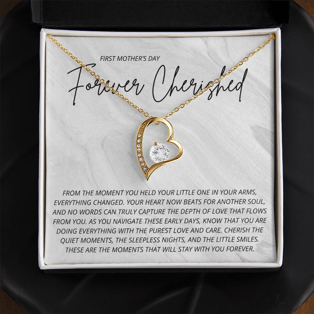 First Mothers Day, Forever Cherished - Forever Love Necklace