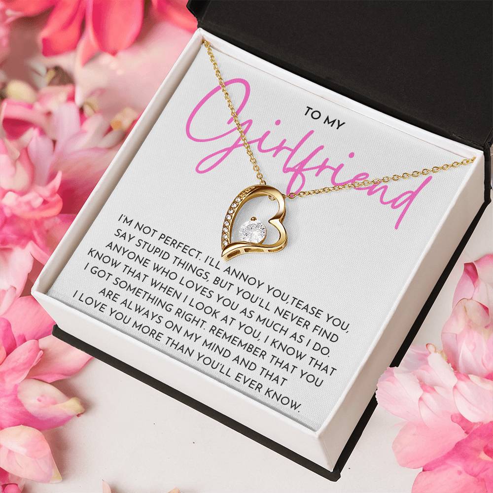 To My Girlfriend Heart Necklace | Anniversary, Birthday, Just Because Gift