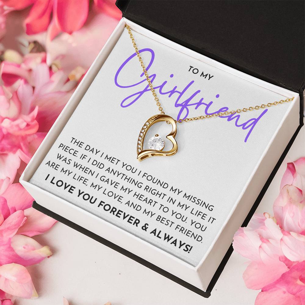 To My Girlfriend Forever Love Necklace | Perfect for Birthday, Anniversary or Just Because
