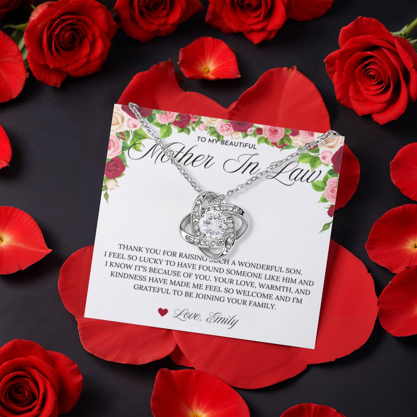 Personalized Mother-in-Law Gift from Bride | Wedding Day Necklace