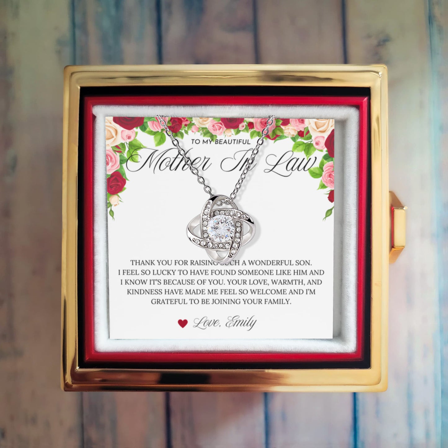 Personalized Mother-in-Law Gift from Bride | Wedding Day Necklace