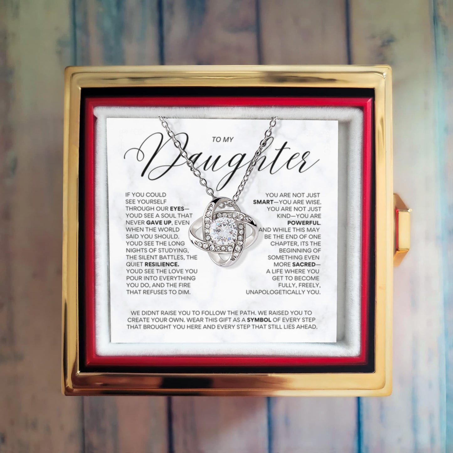To My Daughter Graduation Necklace | Inspirational Gift from Parent