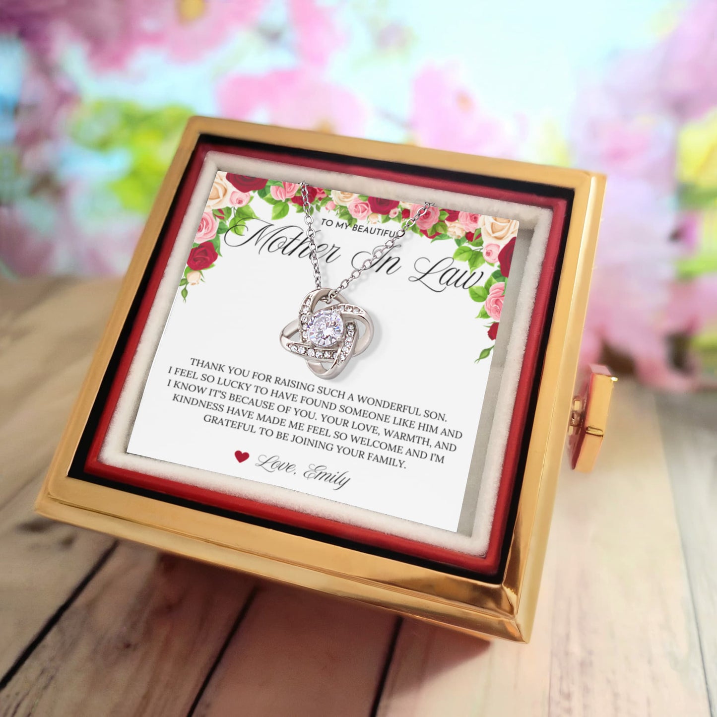 Personalized Mother-in-Law Gift from Bride | Wedding Day Necklace