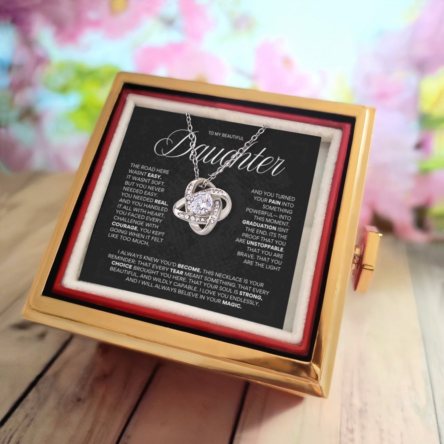 To My Daughter Graduation Necklace | Strength-Inspired Gift from Parent