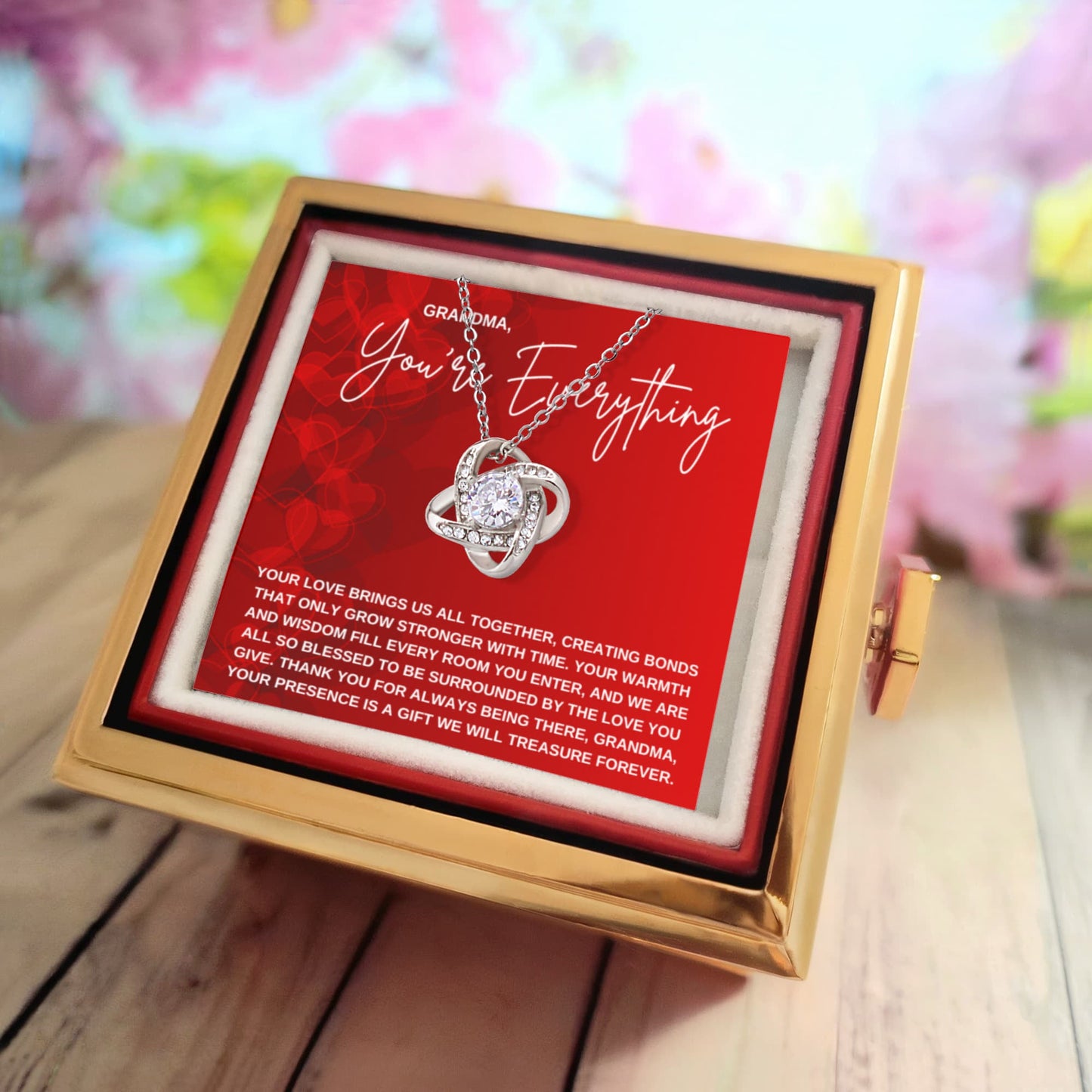 Grandma Love Knot Necklace Gift from Grandchild | Meaningful Gift for Grandma Birthday, Mother’s Day, Christmas