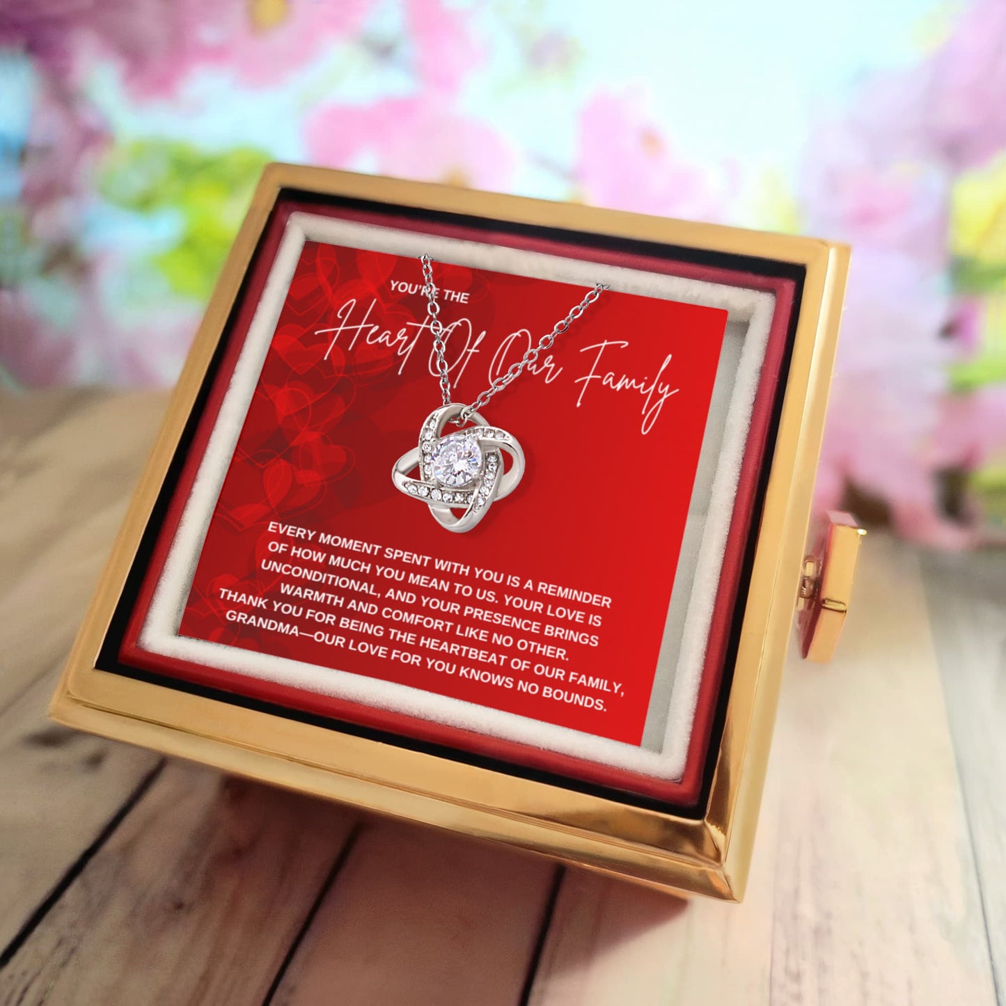 Grandma Love Knot Necklace Gift from Grandchild | Meaningful Gift for Grandma Birthday, Mother’s Day, Christmas