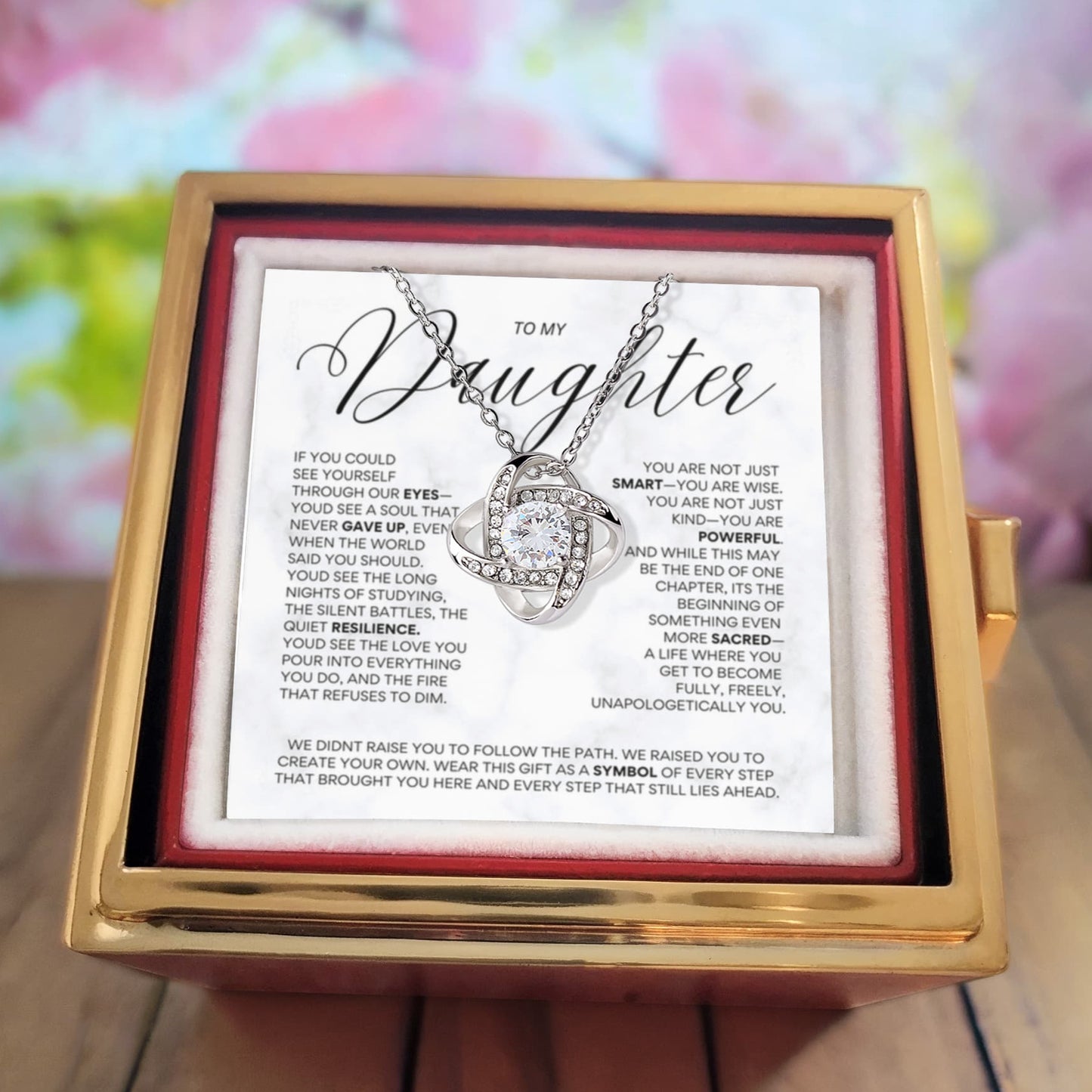 To My Daughter Graduation Necklace | Inspirational Gift from Parent