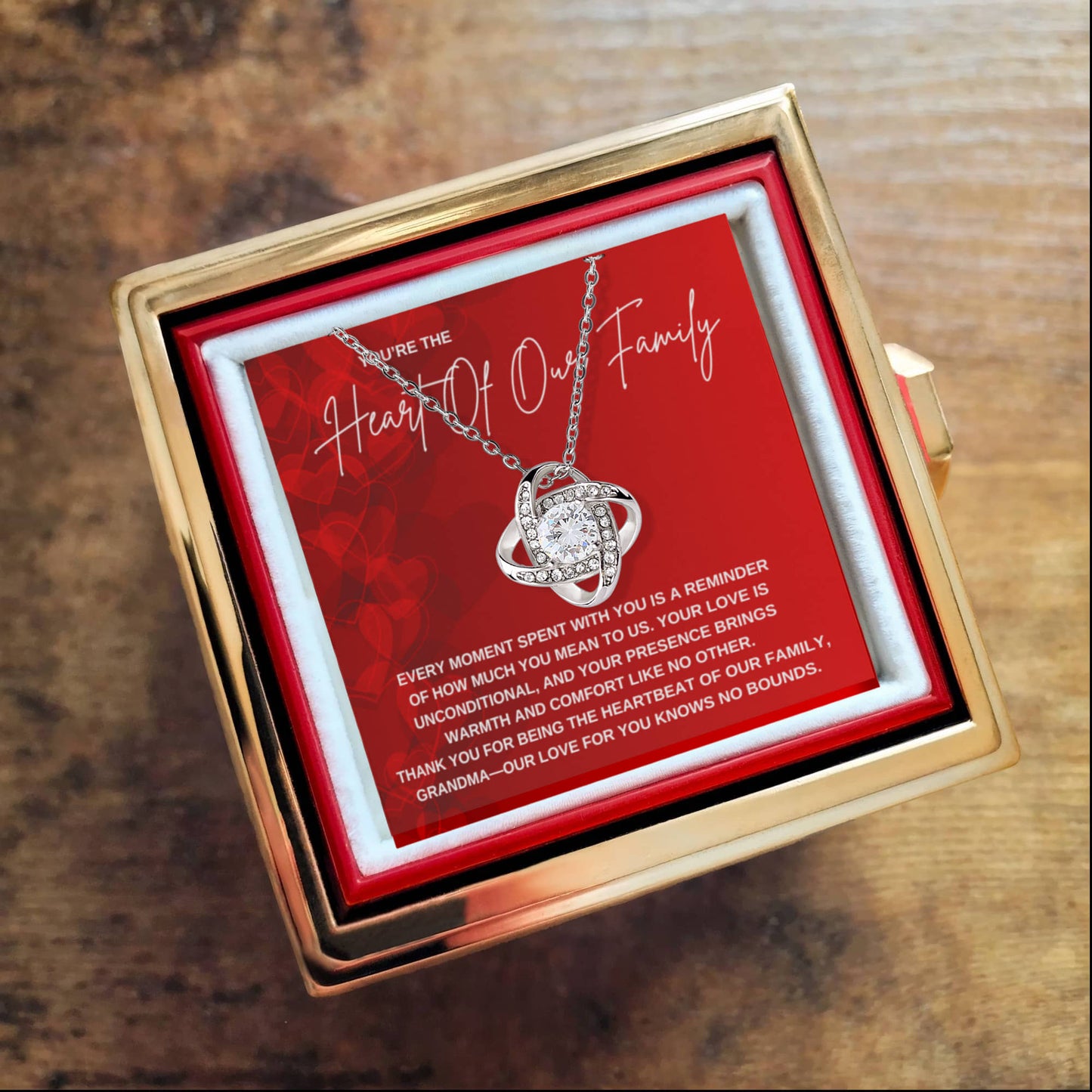 Grandma Love Knot Necklace Gift from Grandchild | Meaningful Gift for Grandma Birthday, Mother’s Day, Christmas