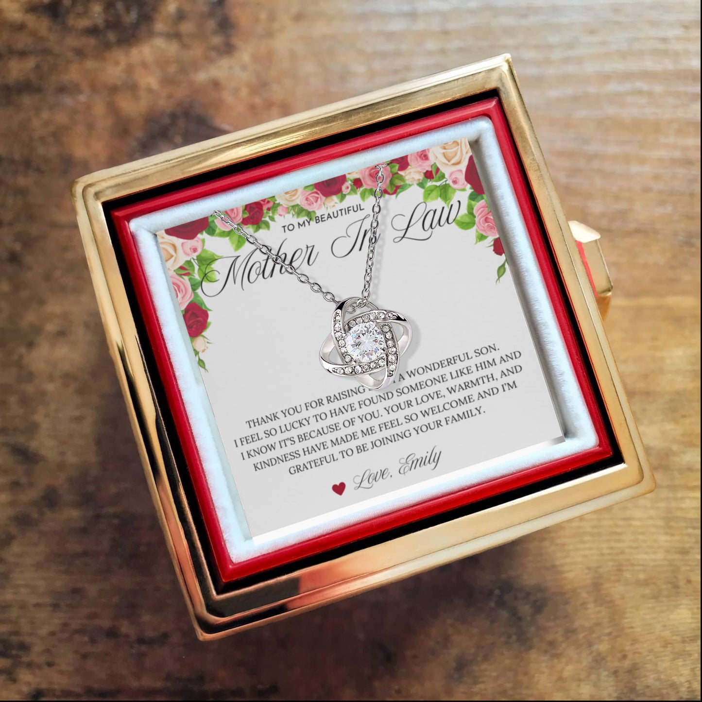 Personalized Mother-in-Law Gift from Bride | Wedding Day Necklace