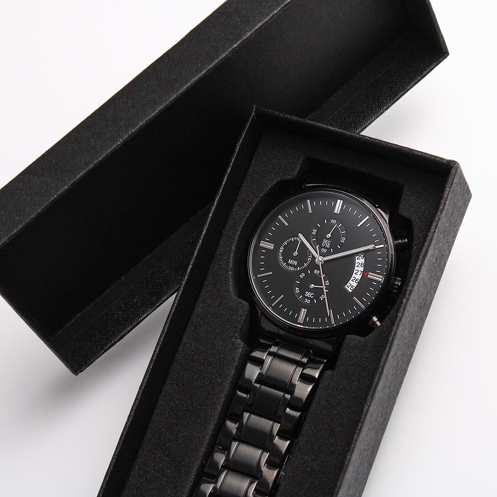 To My Son Engraved Watch from Mom | Keepsake Gift for Birthday, Graduation, or Christmas