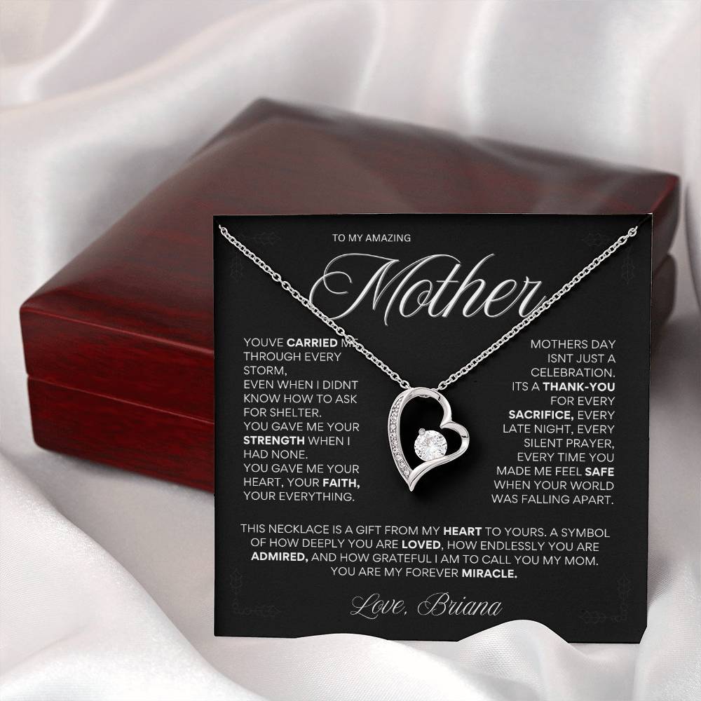“You Gave Me Your Heart, Your Faith, Your Everything” – Mother’s Day Heart Necklace