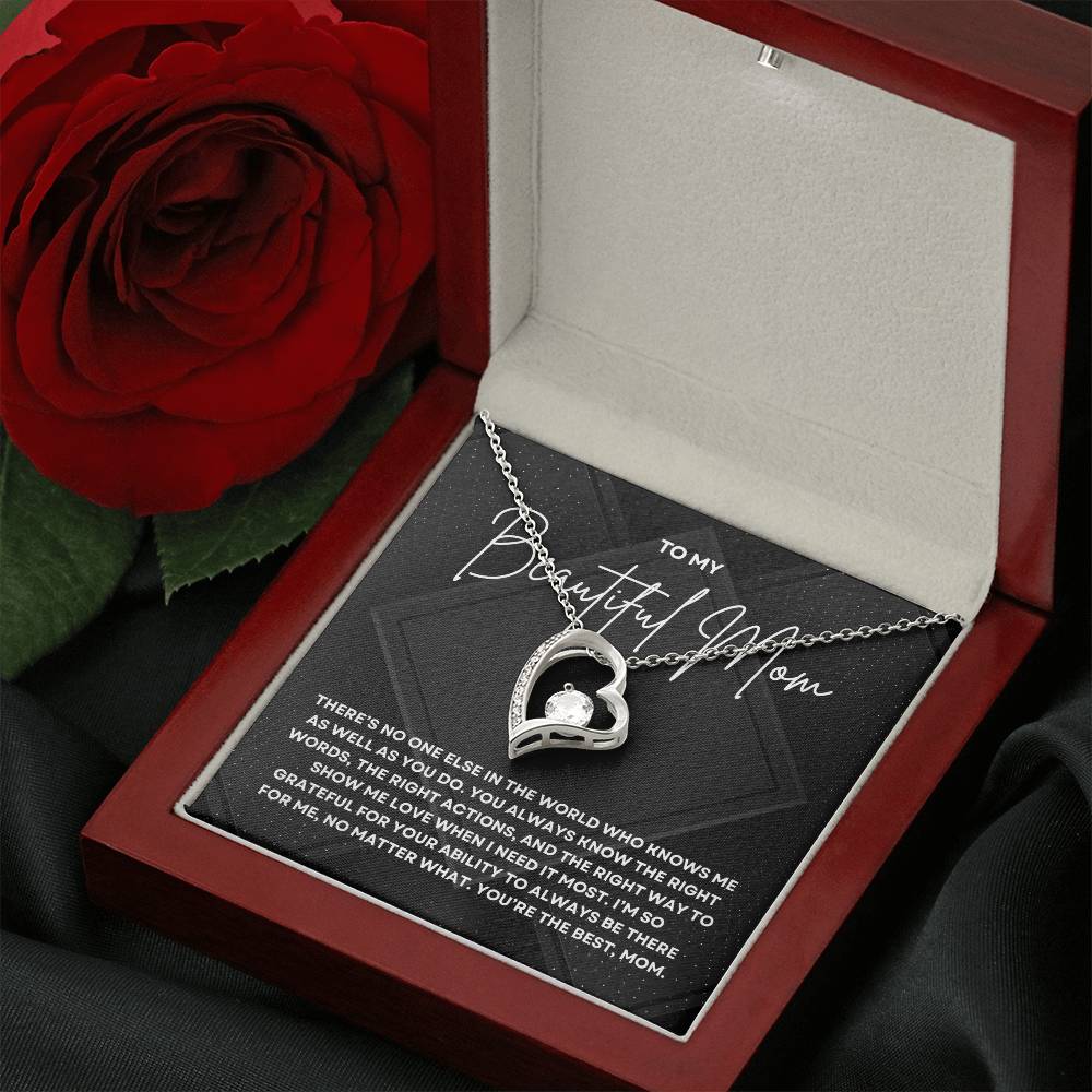 To My Beautiful Mom - Forever Love Necklace