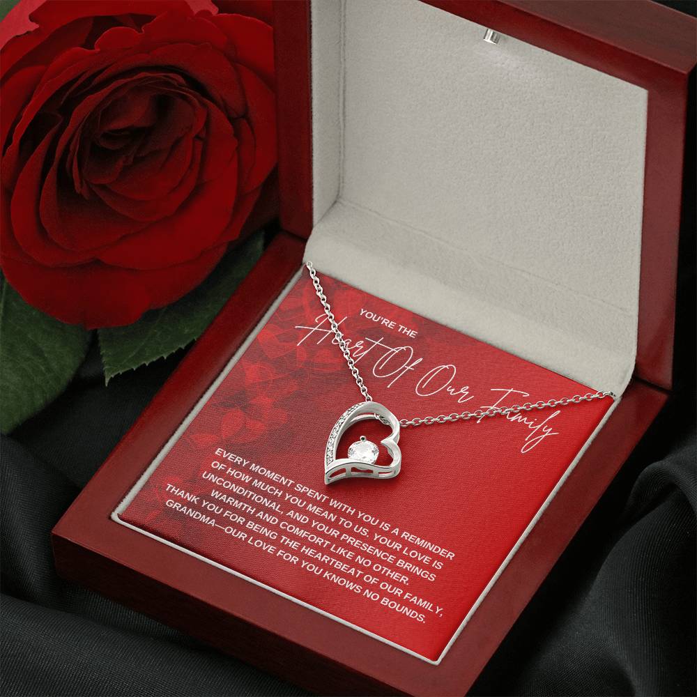 Grandma Heart Necklace Gift from Grandchildren | Birthday, Mother’s Day, Christmas Gift for Nana or Mimi
