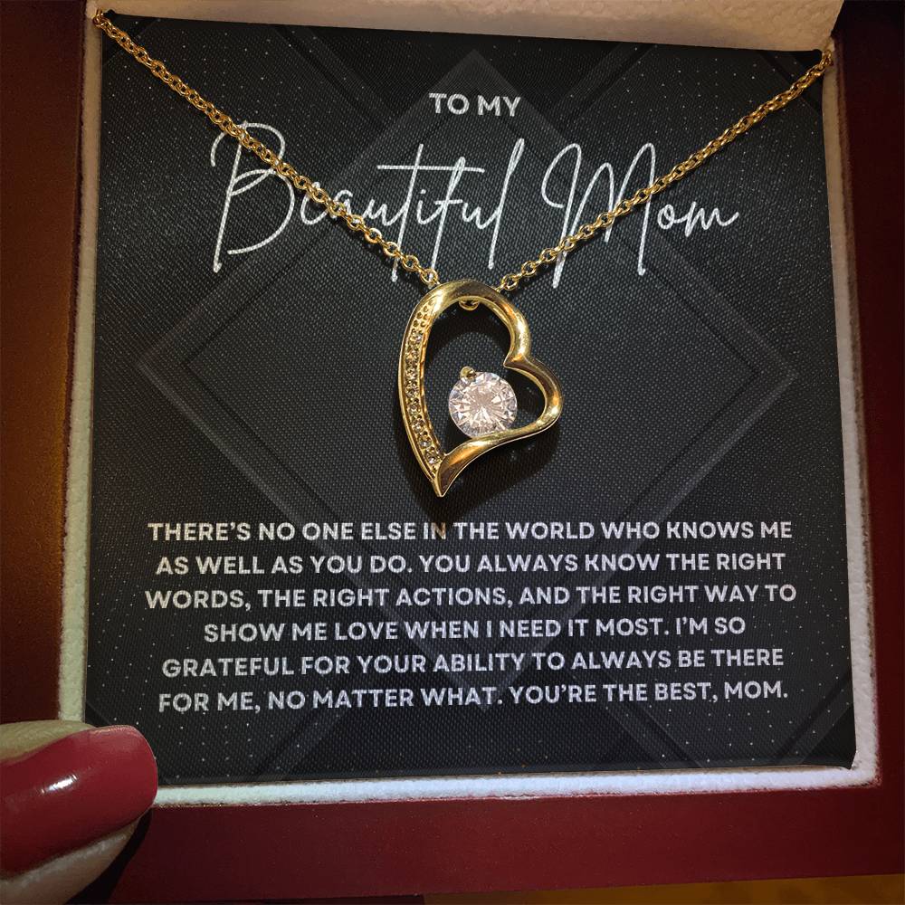 To My Beautiful Mom - Forever Love Necklace