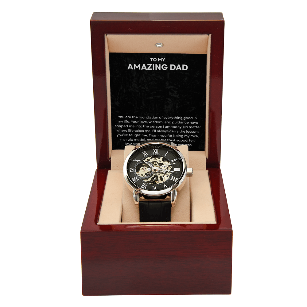 To My Amazing Dad - Openwork Watch