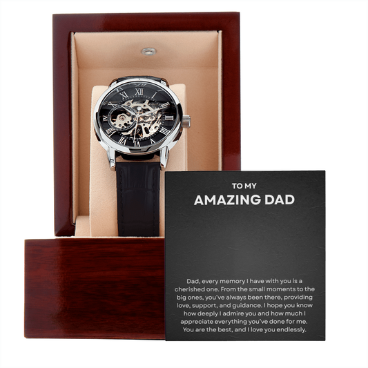 To My Amazing Dad - Openwork Watch