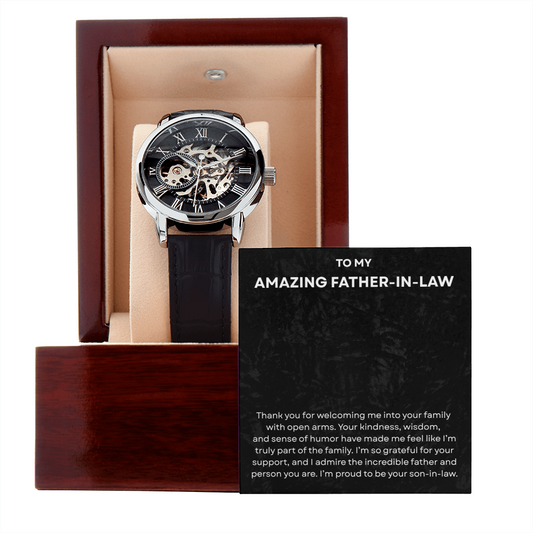 To My Amazing Father In Law - Openwork Watch