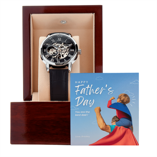 Happy Fathers Day From Son - Openwork Watch