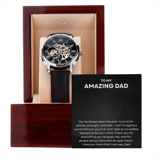 To My Amazing Dad - Openwork Watch
