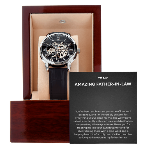To My Amazing Father-In-Law- Openwork Watch