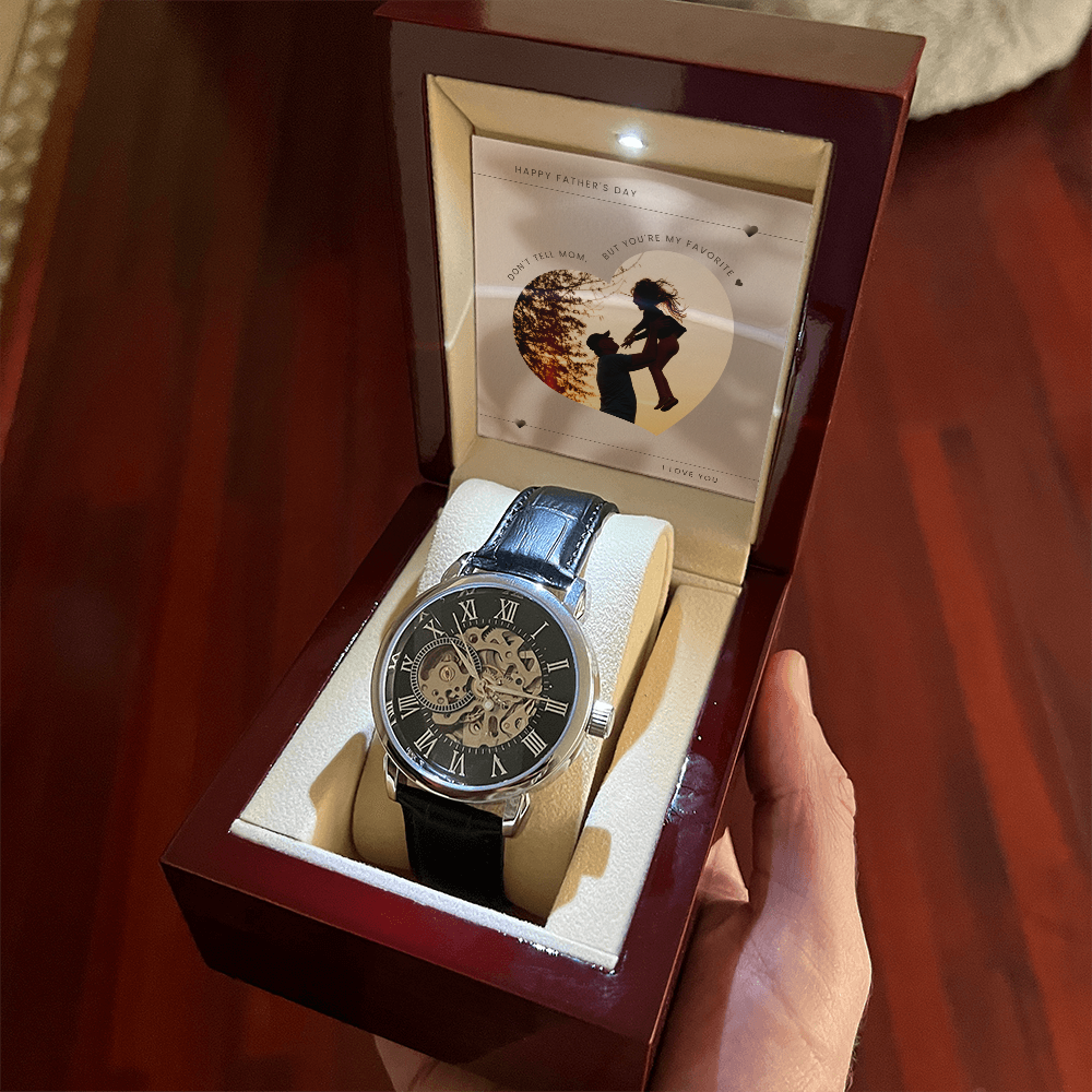 Happy Fathers Day From Daughter - Openwork Watch