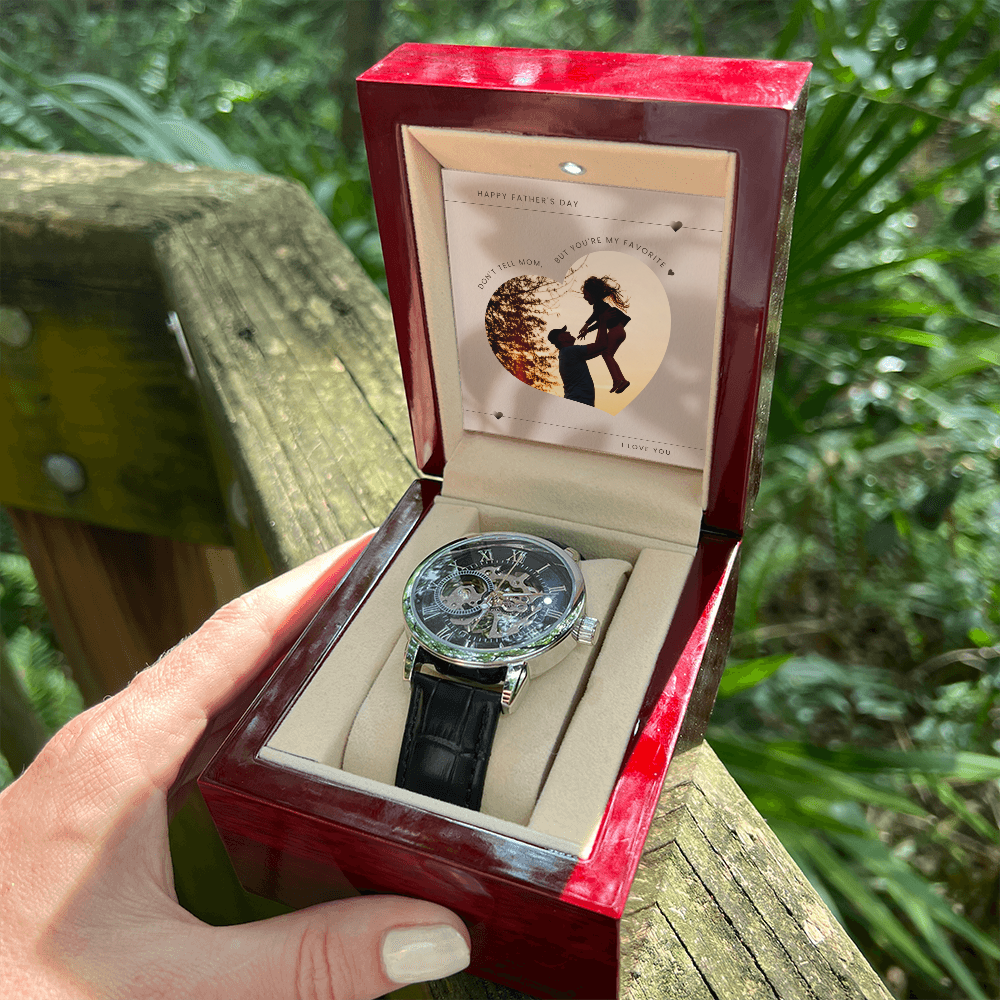 Happy Fathers Day From Daughter - Openwork Watch