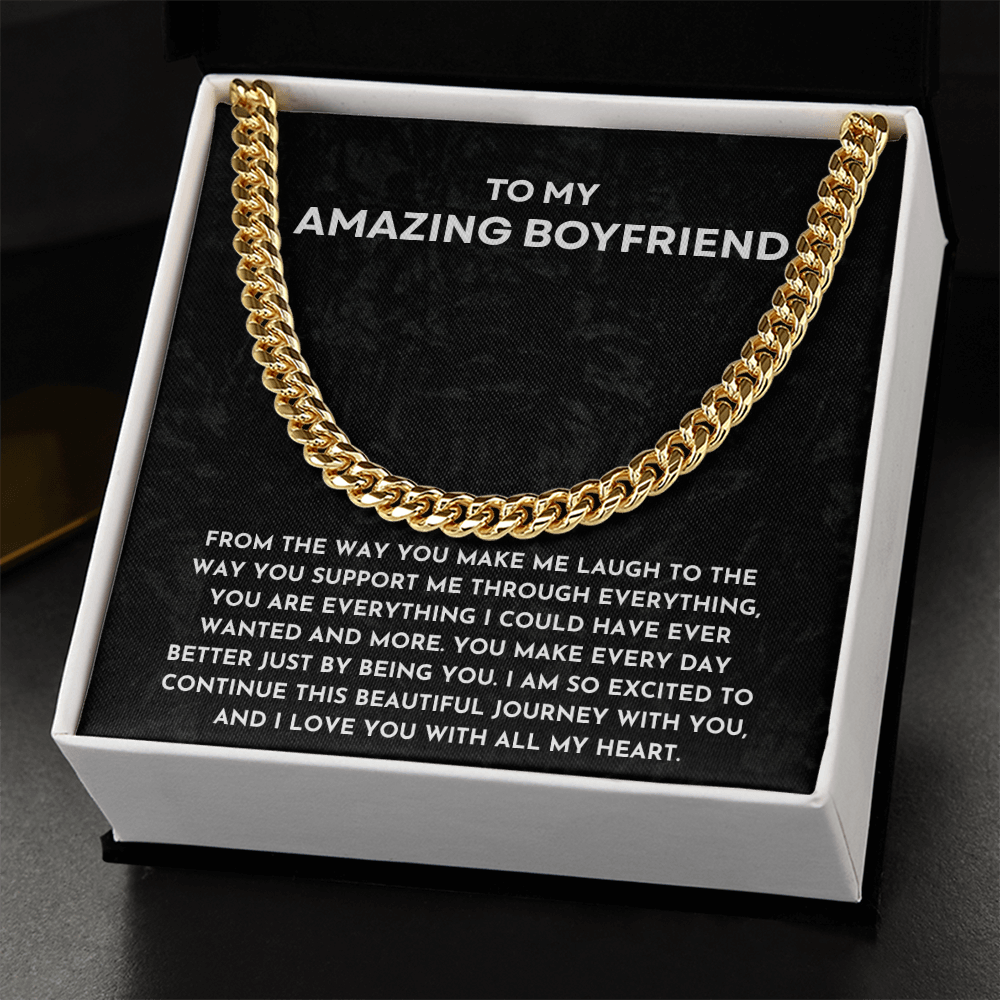 To My Amazing Boyfriend - Cuban Link Chain
