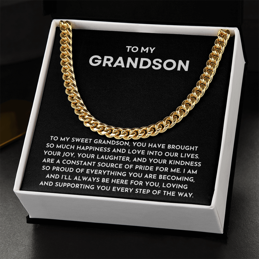 To My Grandson - Cuban Link Chain