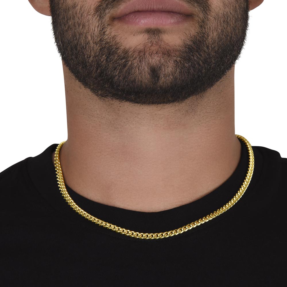 To My Grandson Cuban Link Chain Necklace | Birthday, Christmas, Graduation, or Just Because