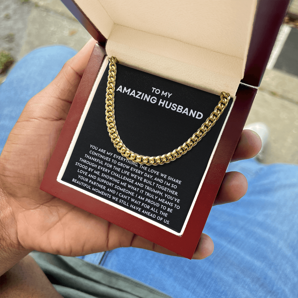 To My Amazing Husband - Cuban Link Chain